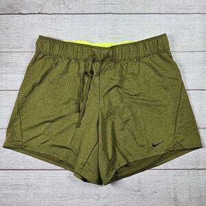 Nike Running Shorts Womens Sz M Green 5" Dri Fit Activewear Workout No Liner NWT